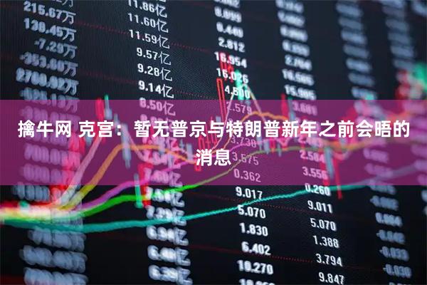 擒牛网 克宫：暂无普京与特朗普新年之前会晤的消息