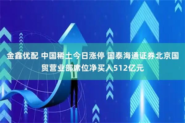 金鑫优配 中国稀土今日涨停 国泰海通证券北京国贸营业部席位净买入512亿元